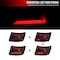 Spec-D Tuning SEDAN LED LIGHT BAR GLOSSY BLACK HOUSING AND CLEAR LENS, 2PK LT-WRX084BKLED-SQ-TM - alternate 4